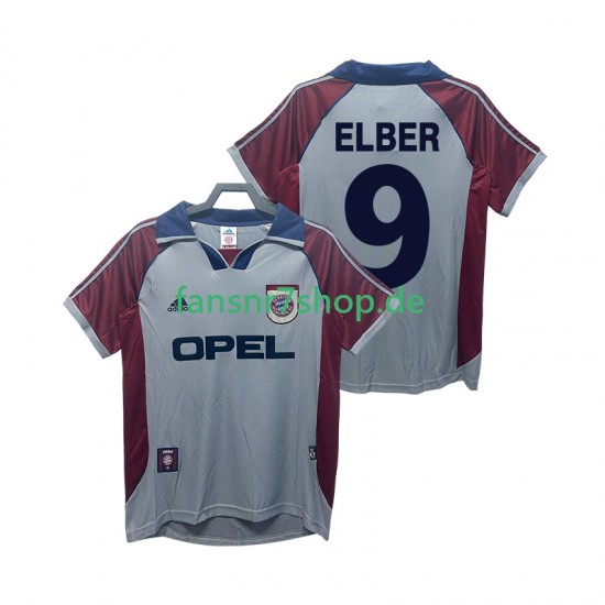 FC Bayern München fußball trikot Elber 9 1997 Herren Ausweich Retro 1999 Kurzarm