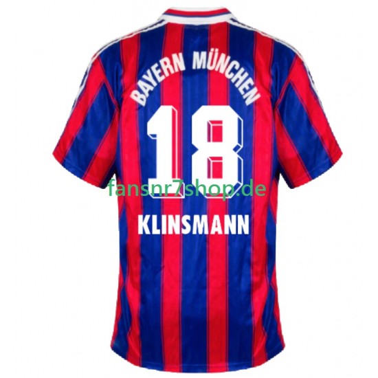 FC Bayern München fußball trikot Klinsmann 18 1995 1997 Herren Heim Retro Kurzarm