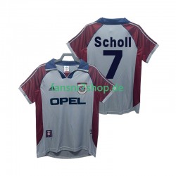 FC Bayern München fußball trikot Scholl 7 1998 Herren Ausweich Retro 1999 Kurzarm