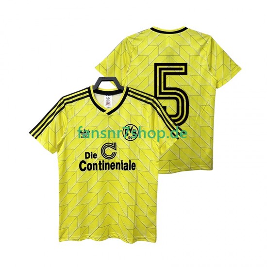 Borussia Dortmund fußball trikot 5 1988 1989 Herren Heim Retro Kurzarm