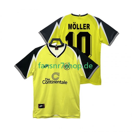 Borussia Dortmund fußball trikot Moller 10 1995 1996 Herren Heim Retro Kurzarm