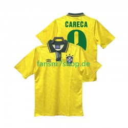 Brasilien fußball trikot CARECA 9 1991 1993 Herren Heim Retro Kurzarm Brasilien fußball trikot CARECA 9 1991 1993 Herren Heim Retro Kurzarm