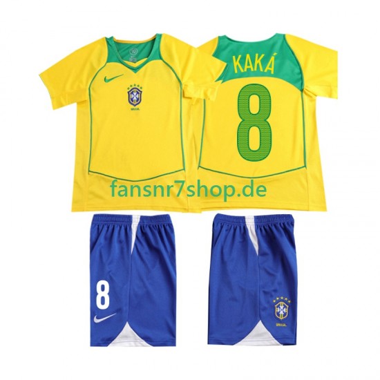 Brasilien fußball trikot KAKA 8 Kinder Heim Retro 2004 Kurzarm