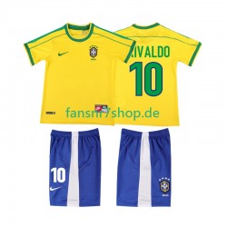 Brasilien fußball trikot RIVALDO 10 1998 Kinder Heim Retro Kurzarm Brasilien fußball trikot RIVALDO 10 1998 Kinder Heim Retro Kurzarm