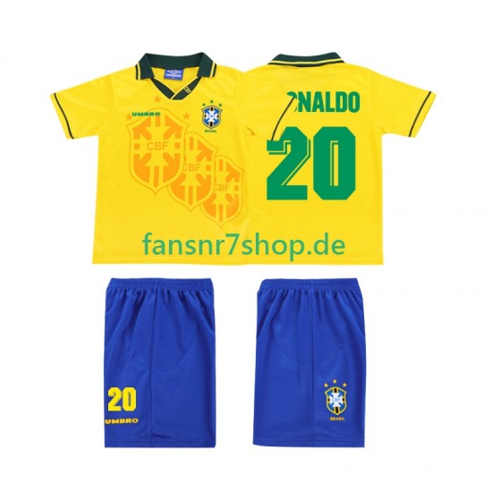 Brasilien fußball trikot RONALDO 20 Kinder Heim Retro 1994 Kurzarm