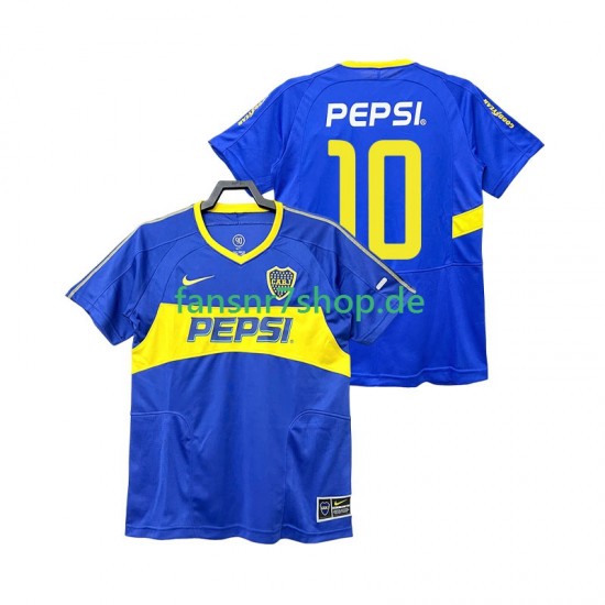 Boca Juniors fußball trikot PEPSI 10 2003 Herren Heim Retro 2004 Kurzarm