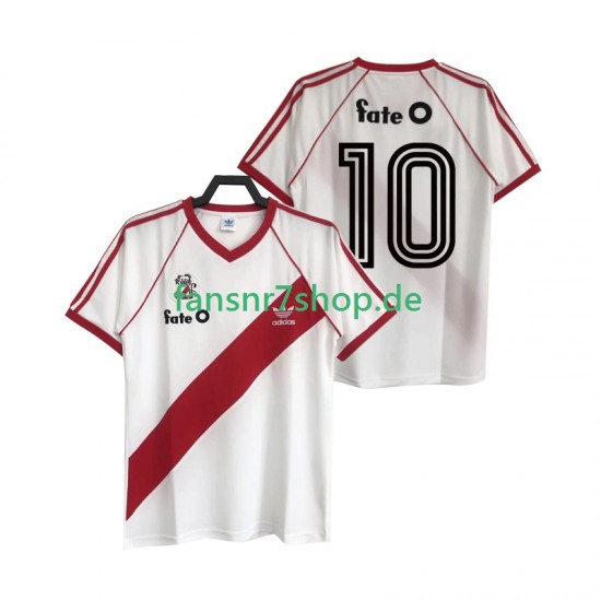 River Plate fußball trikot 10 1986 Herren Heim Retro Kurzarm