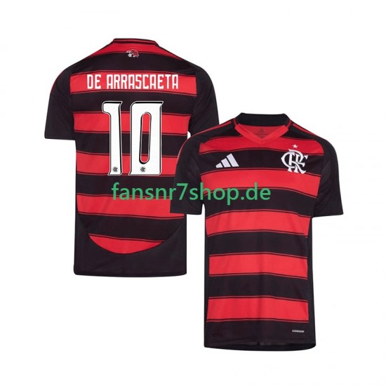 CR Flamengo fußball trikot Giorgian de Arrascaeta 10 Herren Heim 2025-2026 Kurzarm