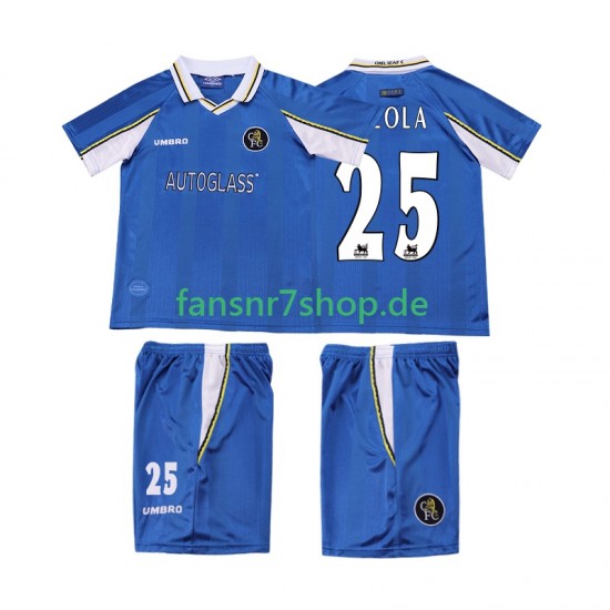 Chelsea fußball trikot ZOLA 25 1997 Kinder Heim Retro 1999 Kurzarm