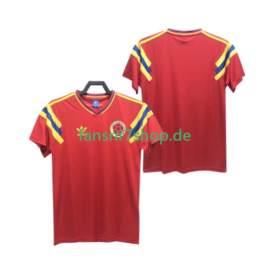 Kolumbien fußball trikot Herren Auswärts Retro 1990 Kurzarm