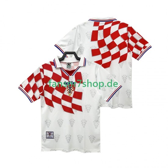 Kroatien fußball trikot 1998 Herren Heim Retro Kurzarm