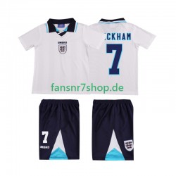 England fußball trikot Beckham 7 1996 Kinder Heim Retro Kurzarm