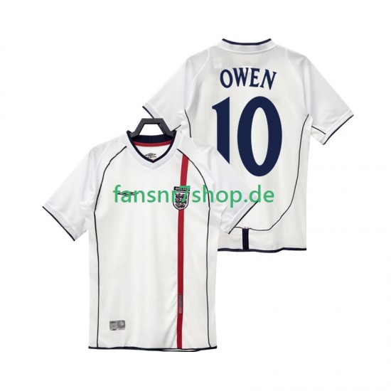 England fußball trikot OWEN 10 2002 Herren Heim Retro Kurzarm