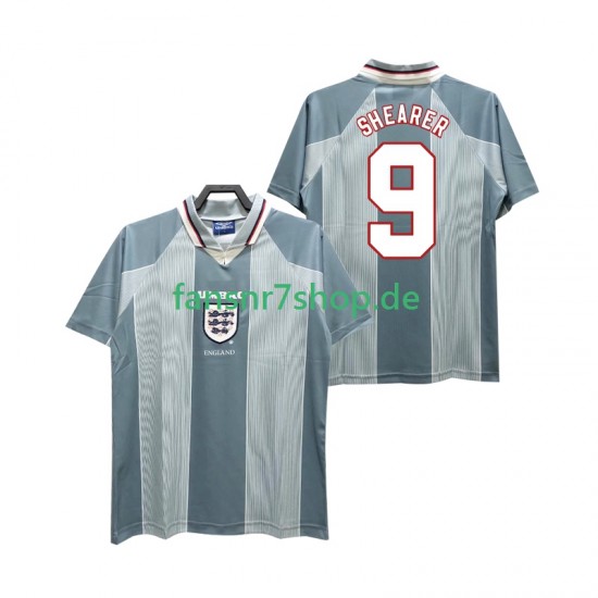 England fußball trikot SHEARER 9 1996 Herren Auswärts Retro Kurzarm