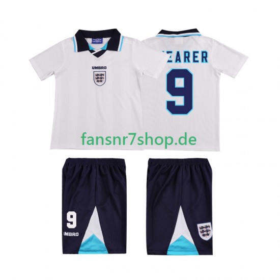 England fußball trikot SHEARER 9 1996 Kinder Heim Retro Kurzarm