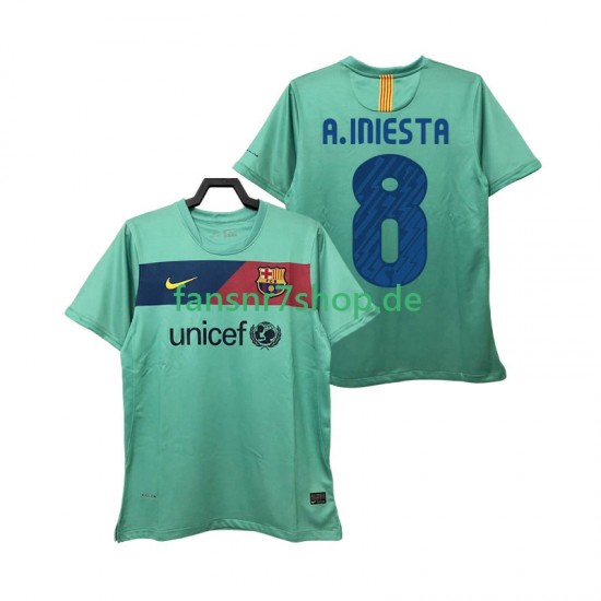 FC Barcelona fußball trikot A INIESTA 8 Herren Auswärts Retro 2011 2010 Kurzarm