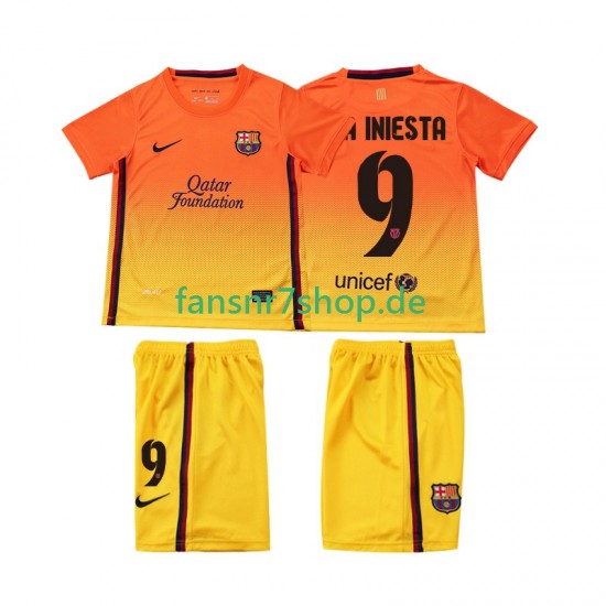 FC Barcelona fußball trikot A INIESTA 9 2012 2013 Kinder Auswärts Retro Kurzarm