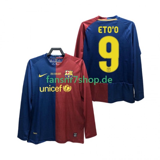 FC Barcelona fußball trikot ETO O 9 Champions League 2009 Herren Heim Retro 2008 Langarm