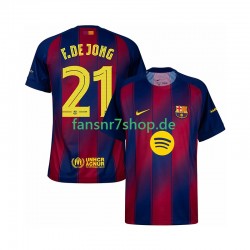 FC Barcelona fußball trikot Frenkie de Jong 21 Champions League Herren Heim 2025-2026 Kurzarm