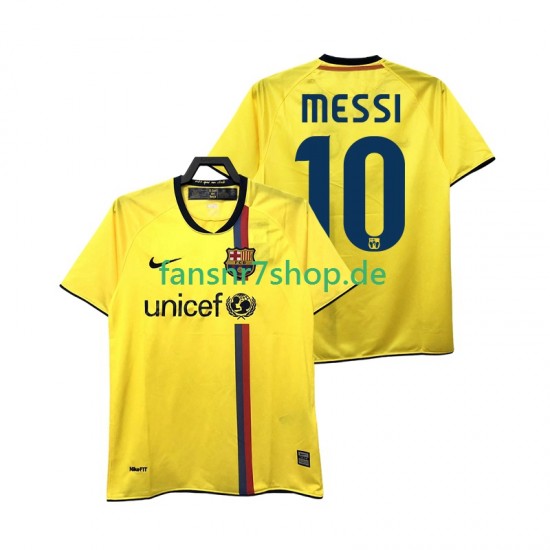 FC Barcelona fußball trikot Lionel Messi 10 2009 Herren Auswärts Retro 2008 Kurzarm