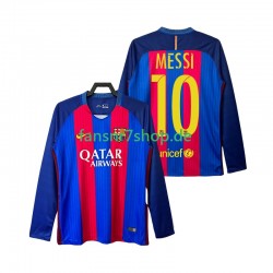 FC Barcelona fußball trikot Lionel Messi 10 2016 2017 Herren Heim Retro Langarm