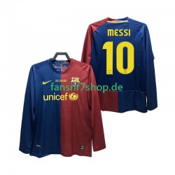 FC Barcelona fußball trikot Lionel Messi 10 Champions League 2009 Herren Heim Retro 2008 Langarm