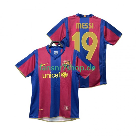 FC Barcelona fußball trikot Lionel Messi 19 2007 Herren Heim Retro 2008 Kurzarm