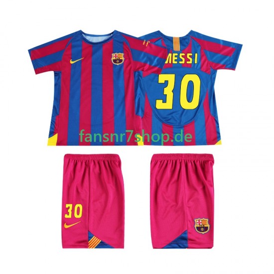 FC Barcelona fußball trikot Lionel Messi 30 Champions League 2005 Kinder Heim Retro 2006 Kurzarm