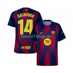 FC Barcelona fußball trikot Marcus Rashford 14 Champions League Herren Heim 2025-2026 Kurzarm