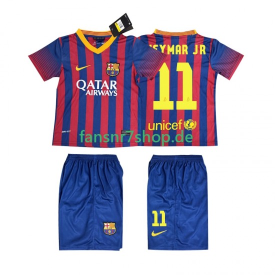 FC Barcelona fußball trikot Neymar JR 11 2013 2014 Kinder Heim Retro Kurzarm