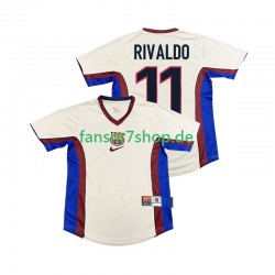 FC Barcelona fußball trikot RIVALDO 11 1998 Herren Auswärts Retro 1999 Kurzarm