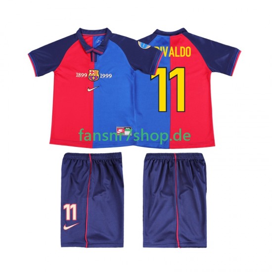 FC Barcelona fußball trikot RIVALDO 11 2000 Kinder Heim Retro 1999 Kurzarm