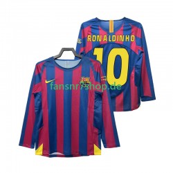 FC Barcelona fußball trikot RONALDINHO 10 Champions League 2005 Herren Heim Retro 2006 Langarm