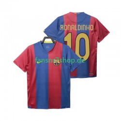 FC Barcelona fußball trikot RONALDINHO 10 2007 Herren Heim Retro 2006 Kurzarm