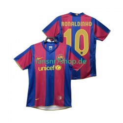 FC Barcelona fußball trikot RONALDINHO 10 2007 Herren Heim Retro 2008 Kurzarm