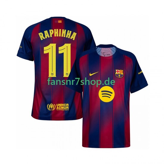 FC Barcelona fußball trikot Raphinha 11 Champions League Herren Heim 2025-2026 Kurzarm