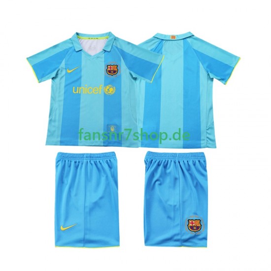 FC Barcelona fußball trikot 2007 Kinder Auswärts Retro 2008 Kurzarm