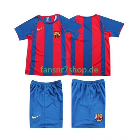 FC Barcelona fußball trikot 2005 Kinder Heim Retro 2004 Kurzarm