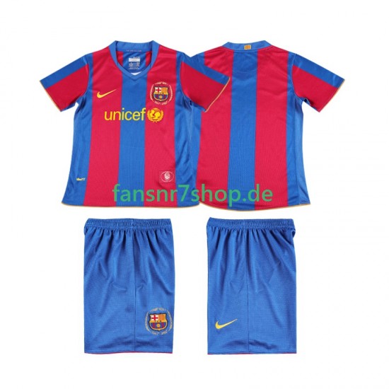 FC Barcelona fußball trikot 2007 Kinder Heim Retro 2008 Kurzarm