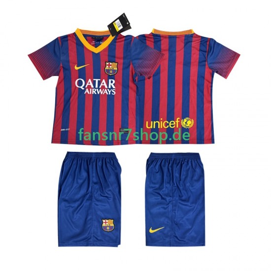 FC Barcelona fußball trikot 2013 2014 Kinder Heim Retro Kurzarm