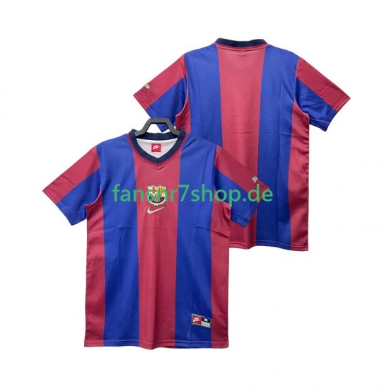 FC Barcelona fußball trikot 1998 Herren Heim Retro 1999 Kurzarm