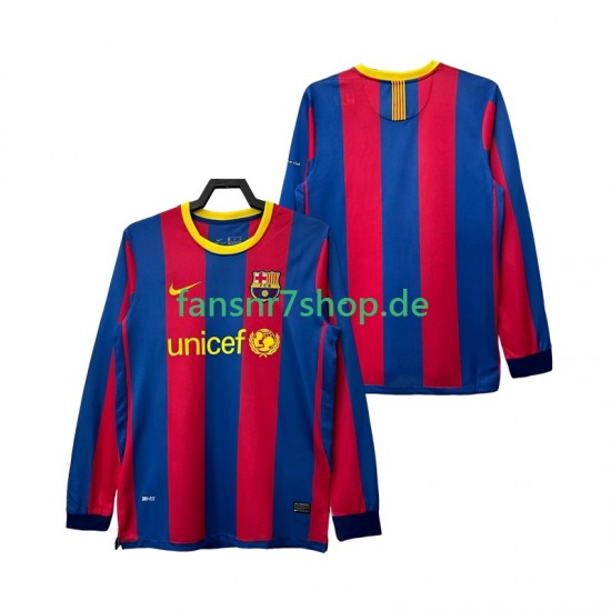 FC Barcelona fußball trikot Herren Heim Retro 2011 2010 Langarm