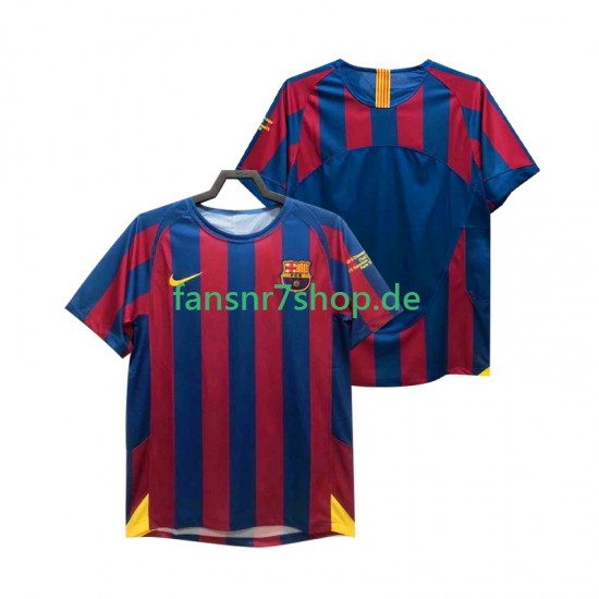 FC Barcelona fußball trikot Champions League 2005 Herren Heim Retro 2006 Kurzarm