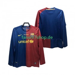 FC Barcelona fußball trikot Champions League 2009 Herren Heim Retro 2008 Langarm