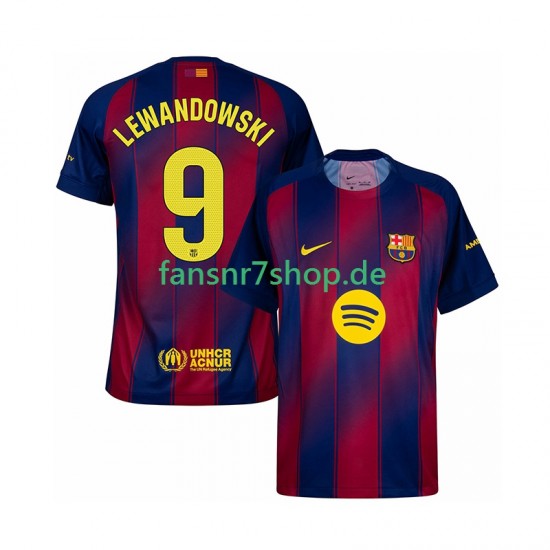 FC Barcelona fußball trikot Robert Lewandowski 9 Herren Heim 2025-2026 Kurzarm
