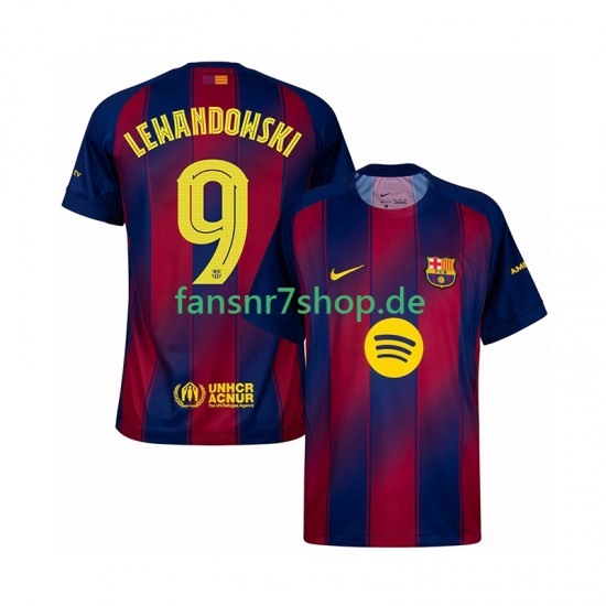 FC Barcelona fußball trikot Robert Lewandowski 9 Champions League Herren Heim 2025-2026 Kurzarm