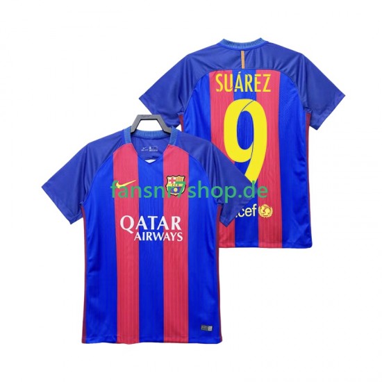 FC Barcelona fußball trikot SUAREZ 9 2016 2017 Herren Heim Retro Kurzarm