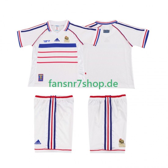 Frankreich fußball trikot 1998 Kinder Auswärts Retro Kurzarm
