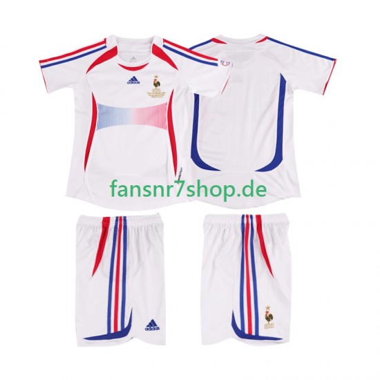 Frankreich fußball trikot Kinder Auswärts Retro 2006 Kurzarm