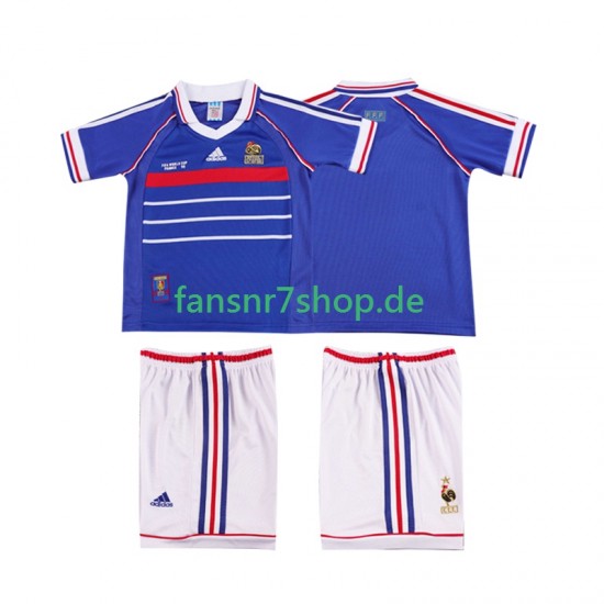Frankreich fußball trikot 1998 Kinder Heim Retro Kurzarm
